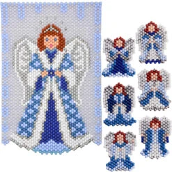 Herrschners Snowy Angel, Set Of 2 Pony Bead Kit