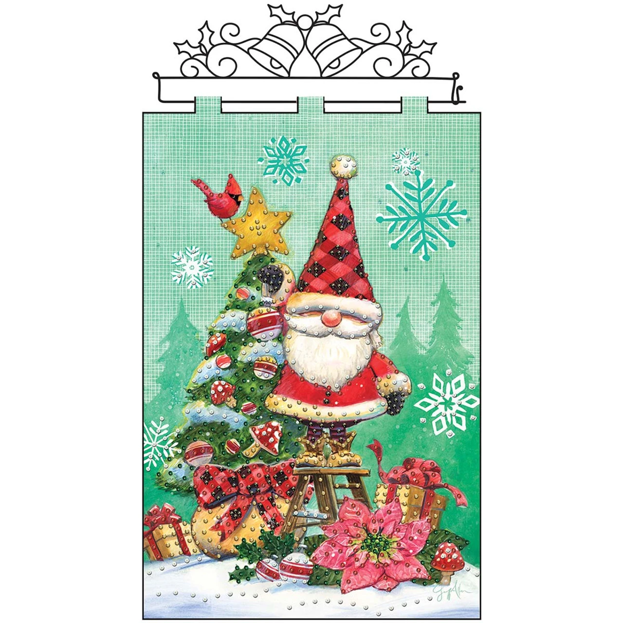 Design Works Christmas Gnome Kit & Hanger Felt & Sequin Kit 3 Design Works Christmas Gnome Kit & Hanger Felt & Sequin Kit