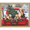 Paintworks Holiday Puppy Truck Kit & Frame Paint-by-Number Kit -Robotime Zone 519773 46686.1693461040