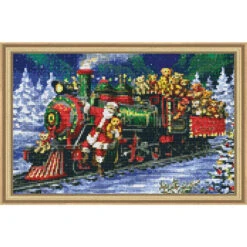 PixelHobby Santa Express Train Kit & Frame Mosaic Art Kit