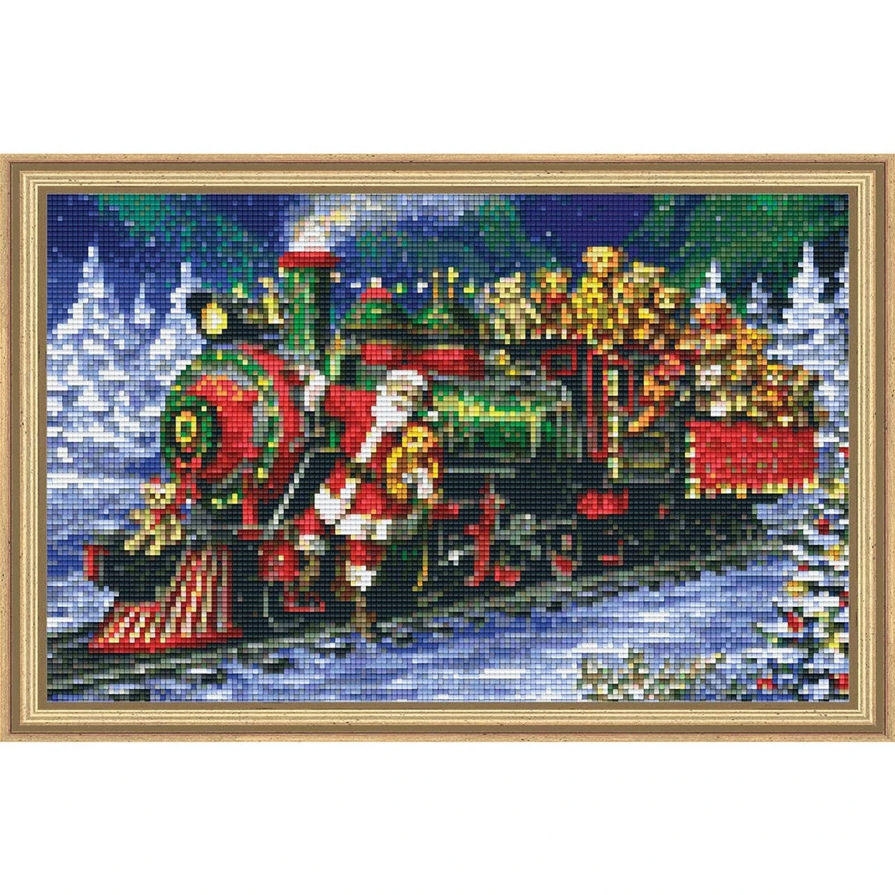 PixelHobby Santa Express Train Kit & Frame Mosaic Art Kit 3 PixelHobby Santa Express Train Kit & Frame Mosaic Art Kit