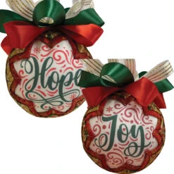 Quilt Magic Hope & Joy No-Sew Ornament Kit