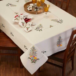 Nob Hill Under The Tree Tablecloth Stamped Embroidery