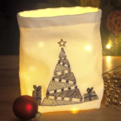 Herrschners Christmas Tree Bag Stamped Embroidery Kit