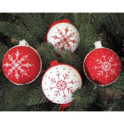 Craftways Festive Snowflake Ornaments Stamped Embroidery Kit