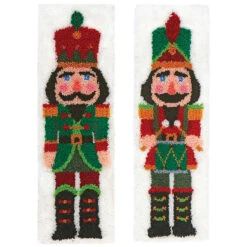 Herrschners Holiday & Drummer Boy, Set Of 2 Latch Hook Kit