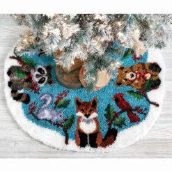 Herrschners Woodland Delight Tree Skirt Latch Hook Kit