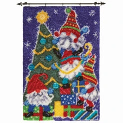 Herrschners Holiday Gnomes Latch Hook Kit
