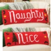 Herrschners Naughty Or Nice Reversible Pillow Latch Hook Kit -Robotime Zone 552225 74366.1693464523