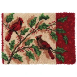 Herrschners Cardinals Delight Latch Hook Kit