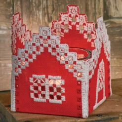 Permin Red House Hardanger Kit
