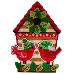 Herrschners Cozy Birdhouse Wall Hanging Plastic Canvas Kit
