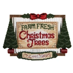 Herrschners Rustic Tree Farm Wall Hanging Plastic Canvas Kit