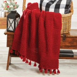 Herrschners Fa La La Farmhouse Afghan Crochet Kit