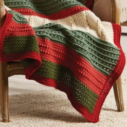 Herrschners Amaryliss Holiday Afghan Crochet Kit -Robotime Zone 584961 2 53200.1693468021