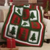 Herrschners Evergreen Christmas Afghan Crochet Kit -Robotime Zone 585119 38429.1693468037