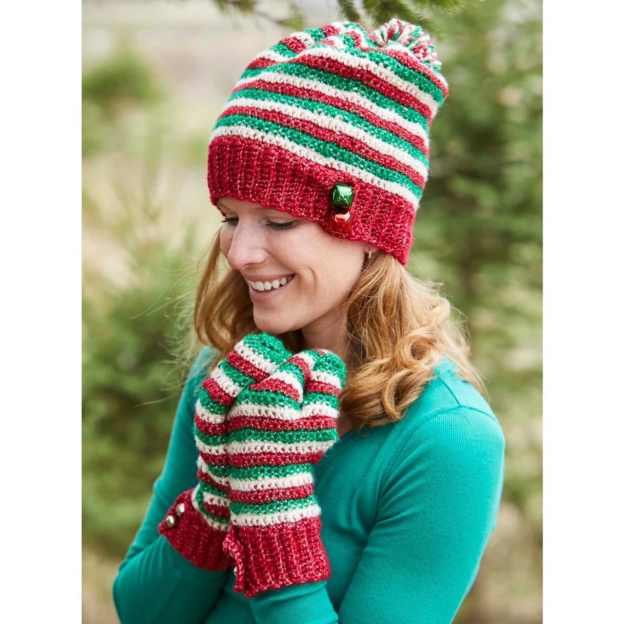Soho Jingle Bell Hat & Mittens Set Crochet Kit 3 Soho Jingle Bell Hat & Mittens Set Crochet Kit