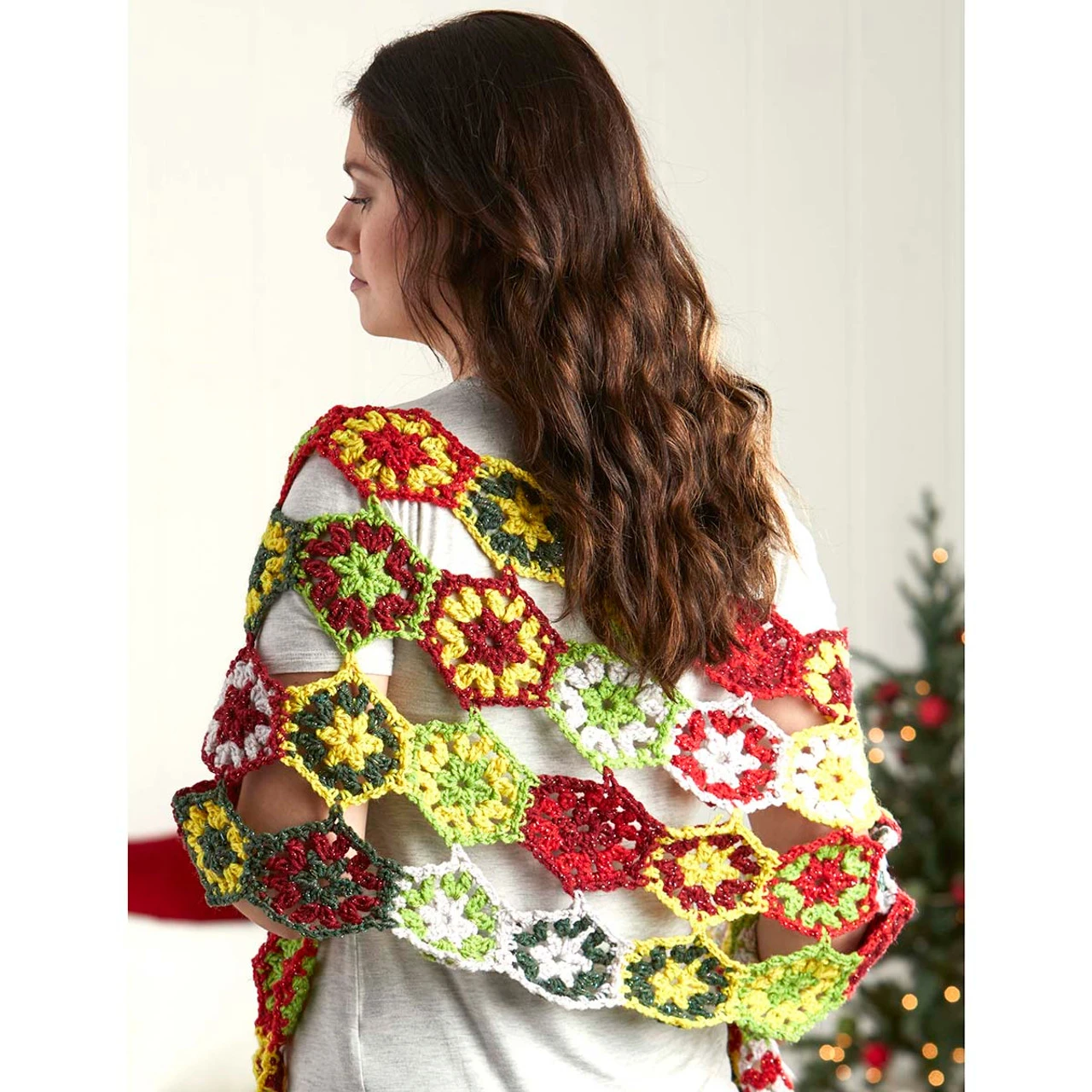 Herrschners Merry & Sparkle Shawl Crochet Kit 4 Herrschners Merry & Sparkle Shawl Crochet Kit - Image 2