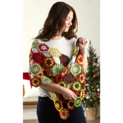 Herrschners Merry & Sparkle Shawl Crochet Kit