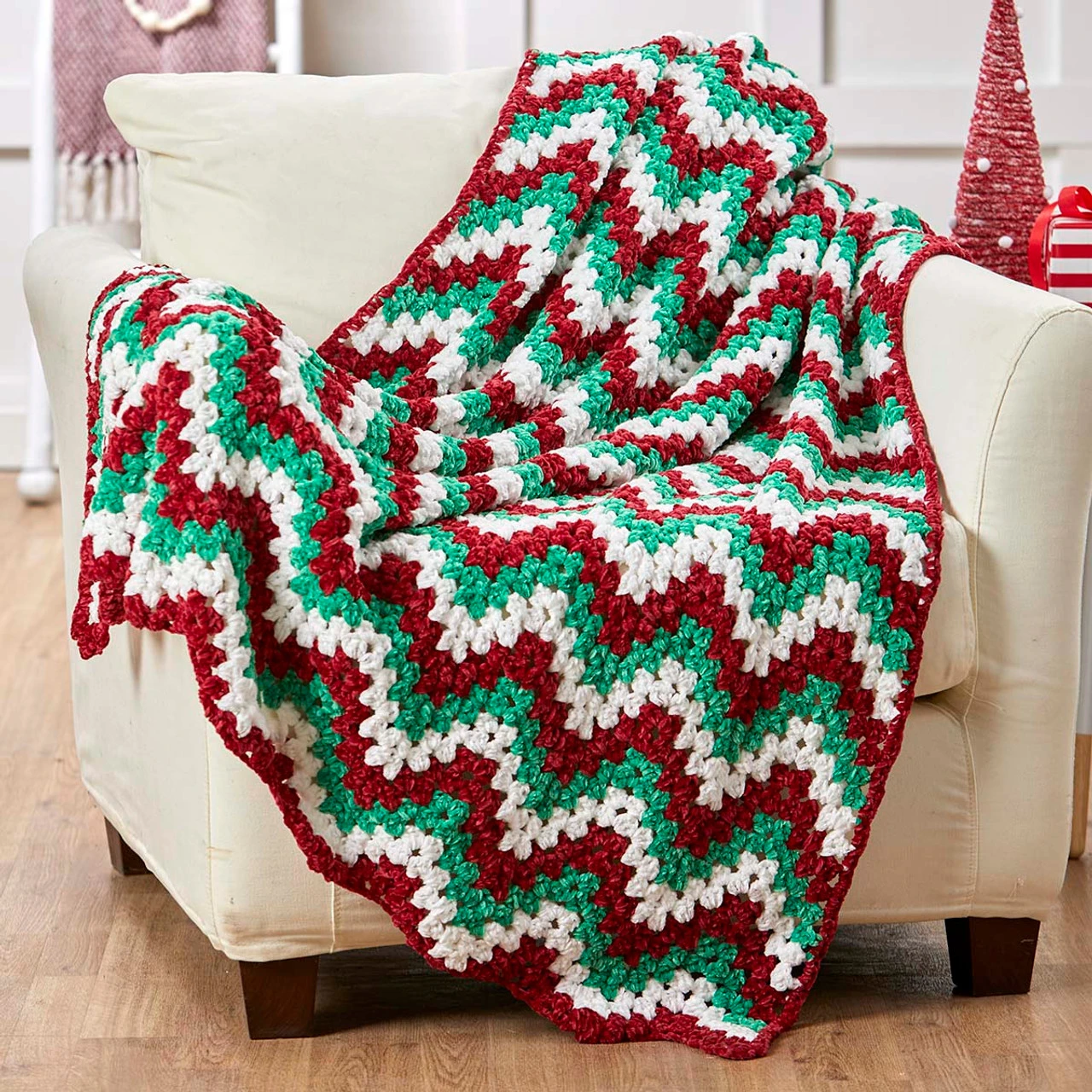 Herrschners Holiday Velvet Afghan Crochet Kit 3 Herrschners Holiday Velvet Afghan Crochet Kit