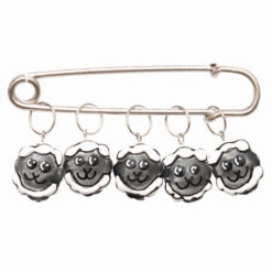 Black/White Wood Sheep Stitch Marker
