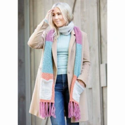 Willow Yarns Colorblock Pocket Scarf Knit Yarn Kit