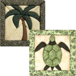 Quilt Magic Mini Sea Turtle And Mini Palm Tree No-Sew Quilt Kit